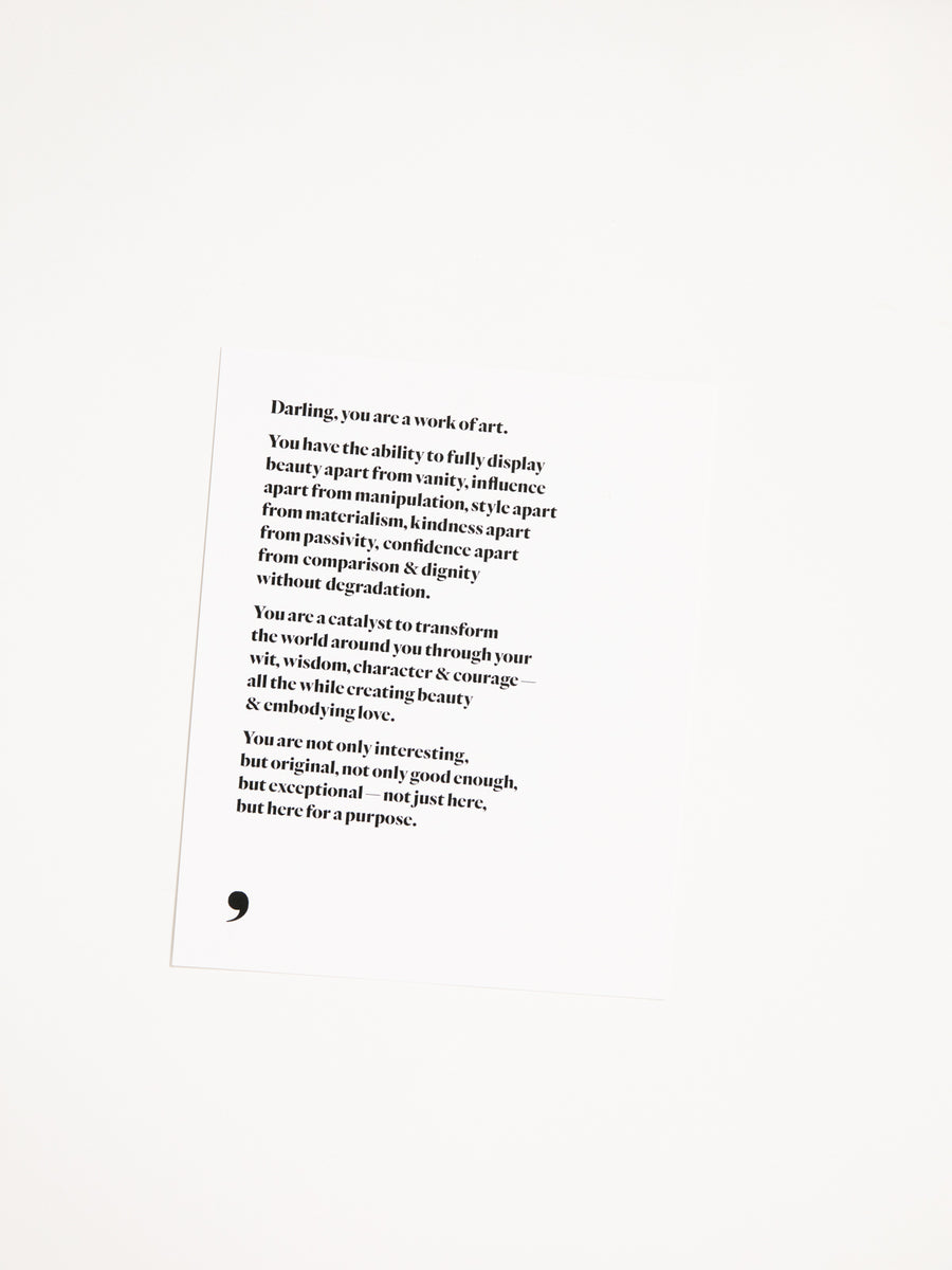Darling Mission Statement Print