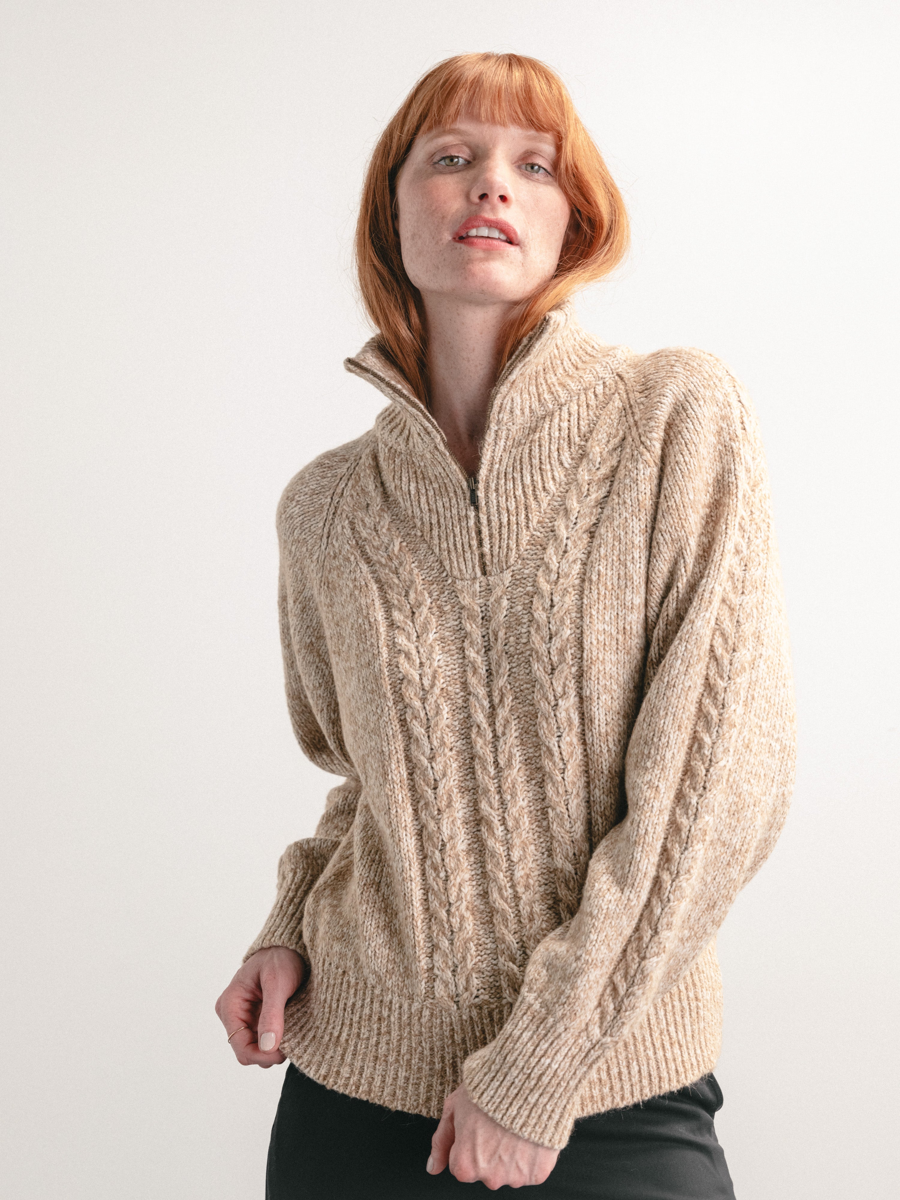 Women's open knit outlet sweater